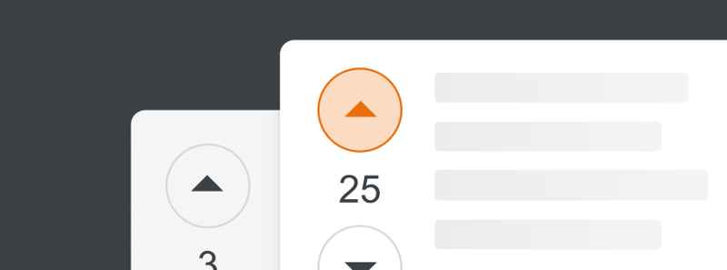 Illustration of upvote icon after it is clicked